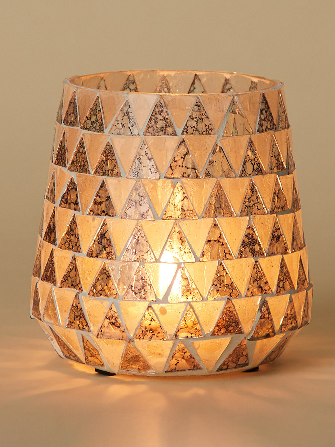 

Home Centre Transparent Mosaic Glass Votive Candle Holders