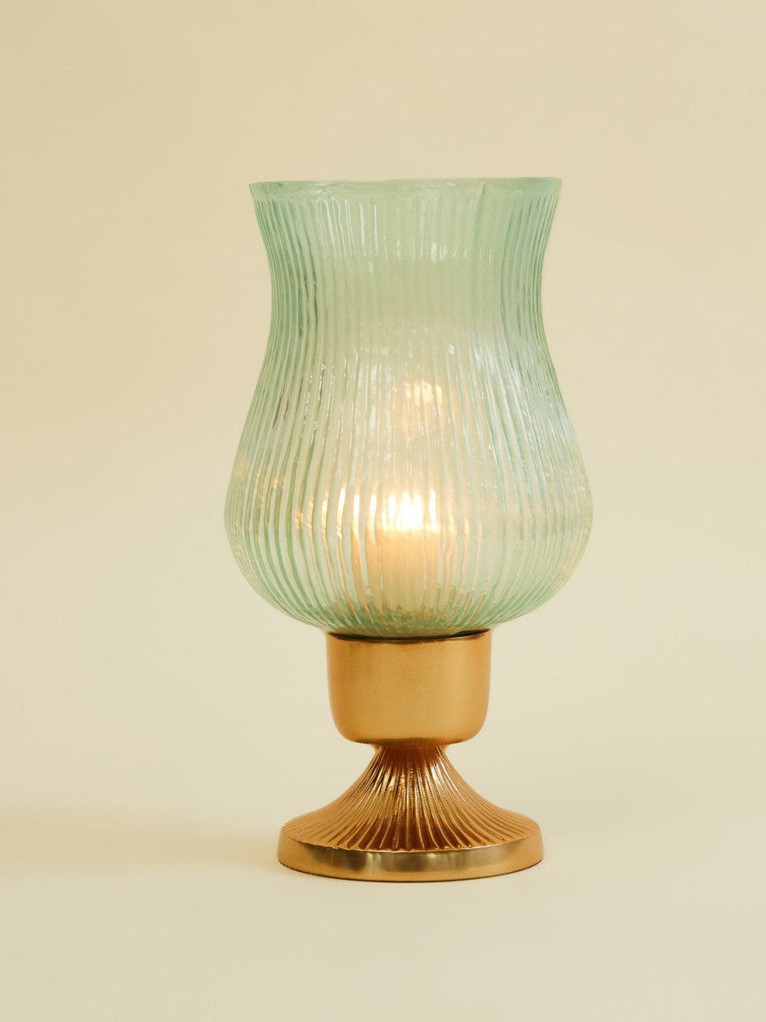 

Home Centre Blue & Gold-Toned Textured Candle Holders
