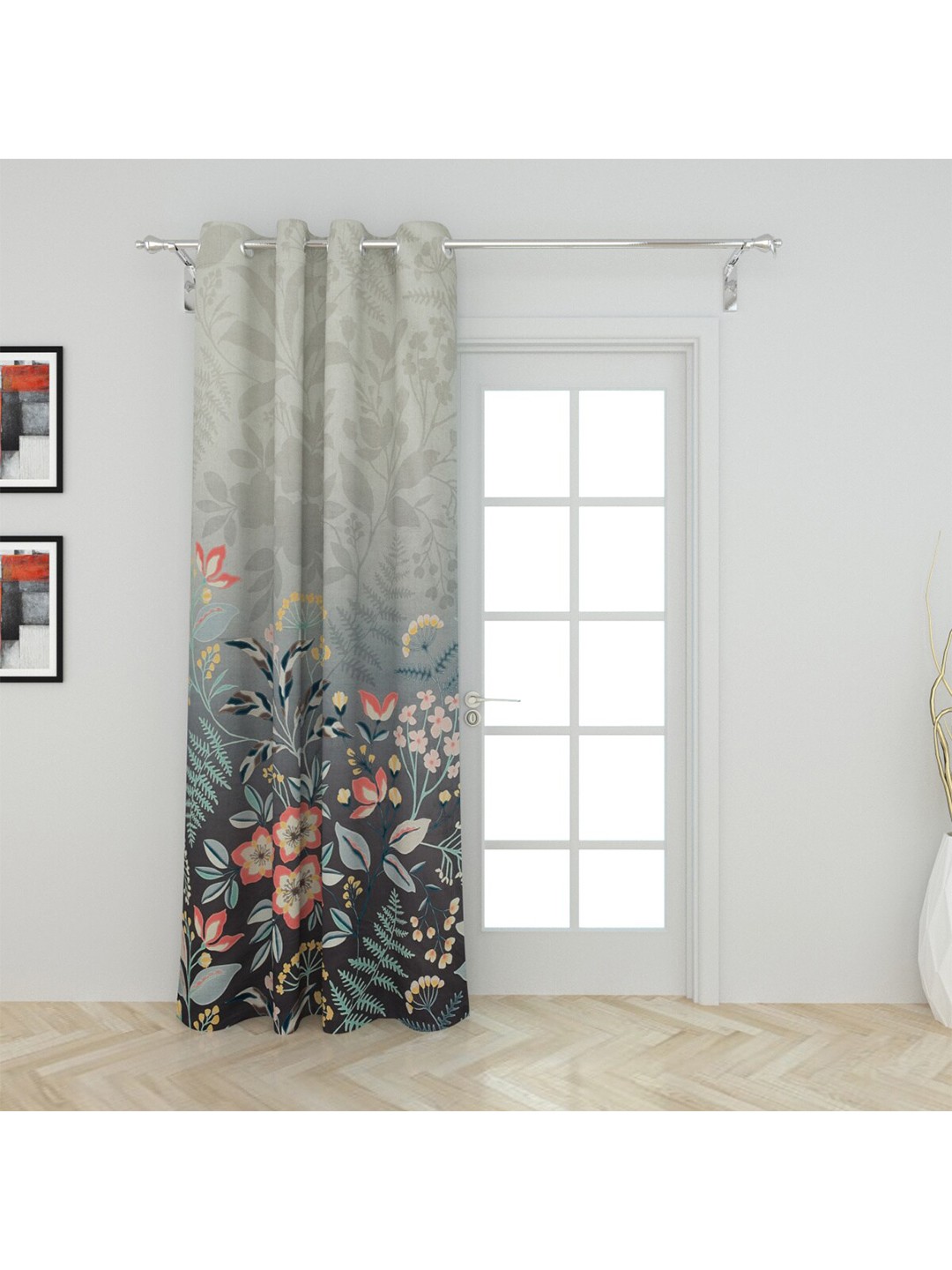 

Home Centre Blue & Pink Floral Door Curtain