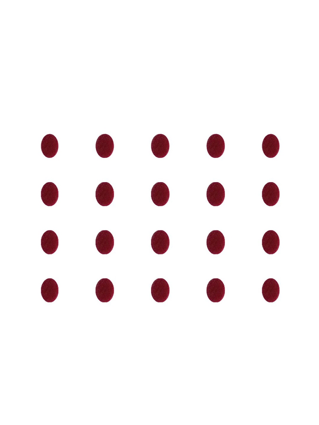 

Comet Busters 20 Pcs Reusable Oval Designer Bindis - Maroon