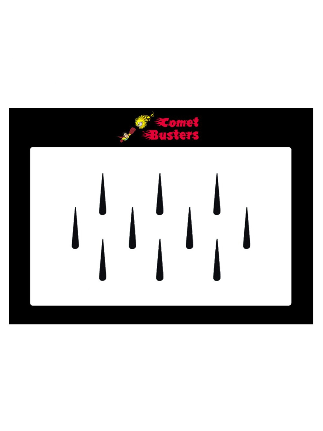 

Comet Busters 10 Pcs Reusable Designer Bindis - Black