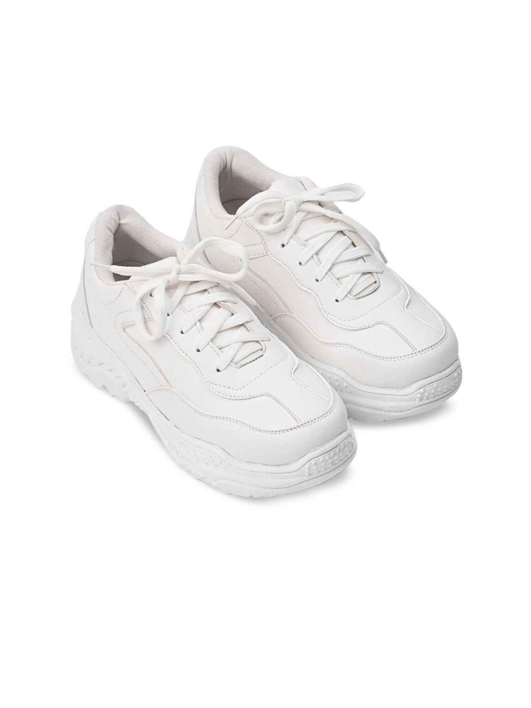 

Street Style Store Women White Solid Sneakers