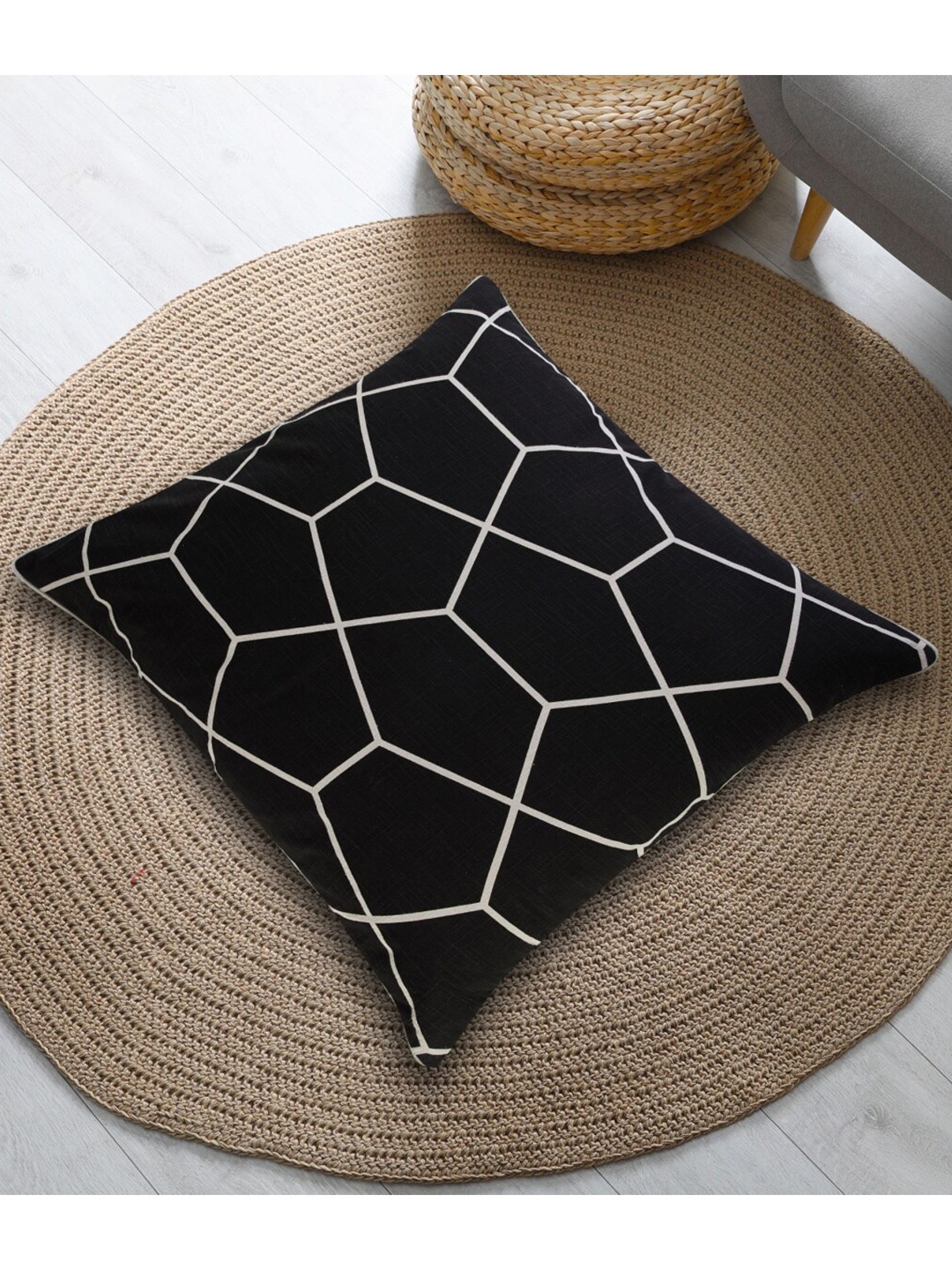 

Home Centre Black & White Geometric Square Cushion Covers