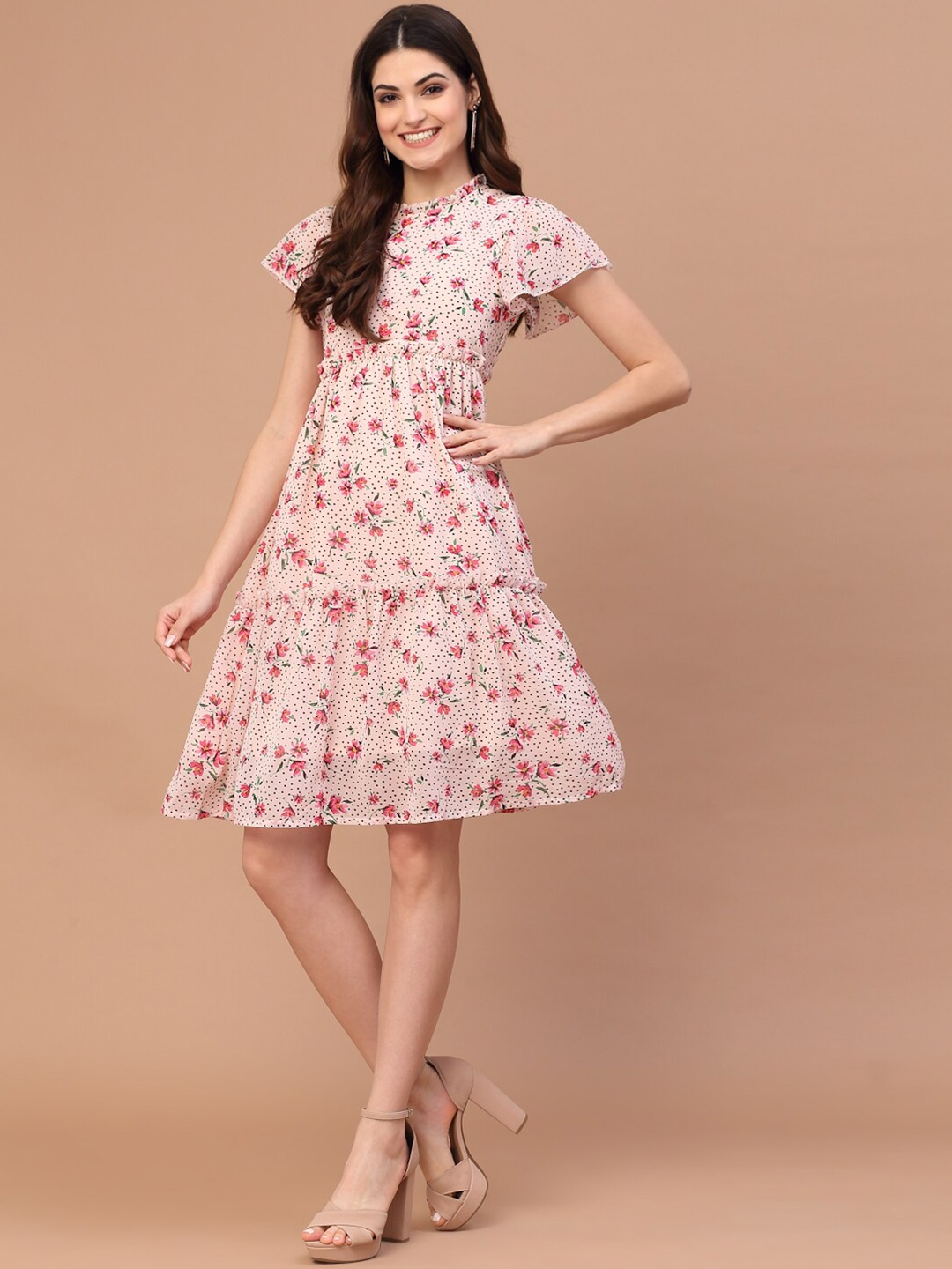 

Wool Trees Women Pink Floral Dress