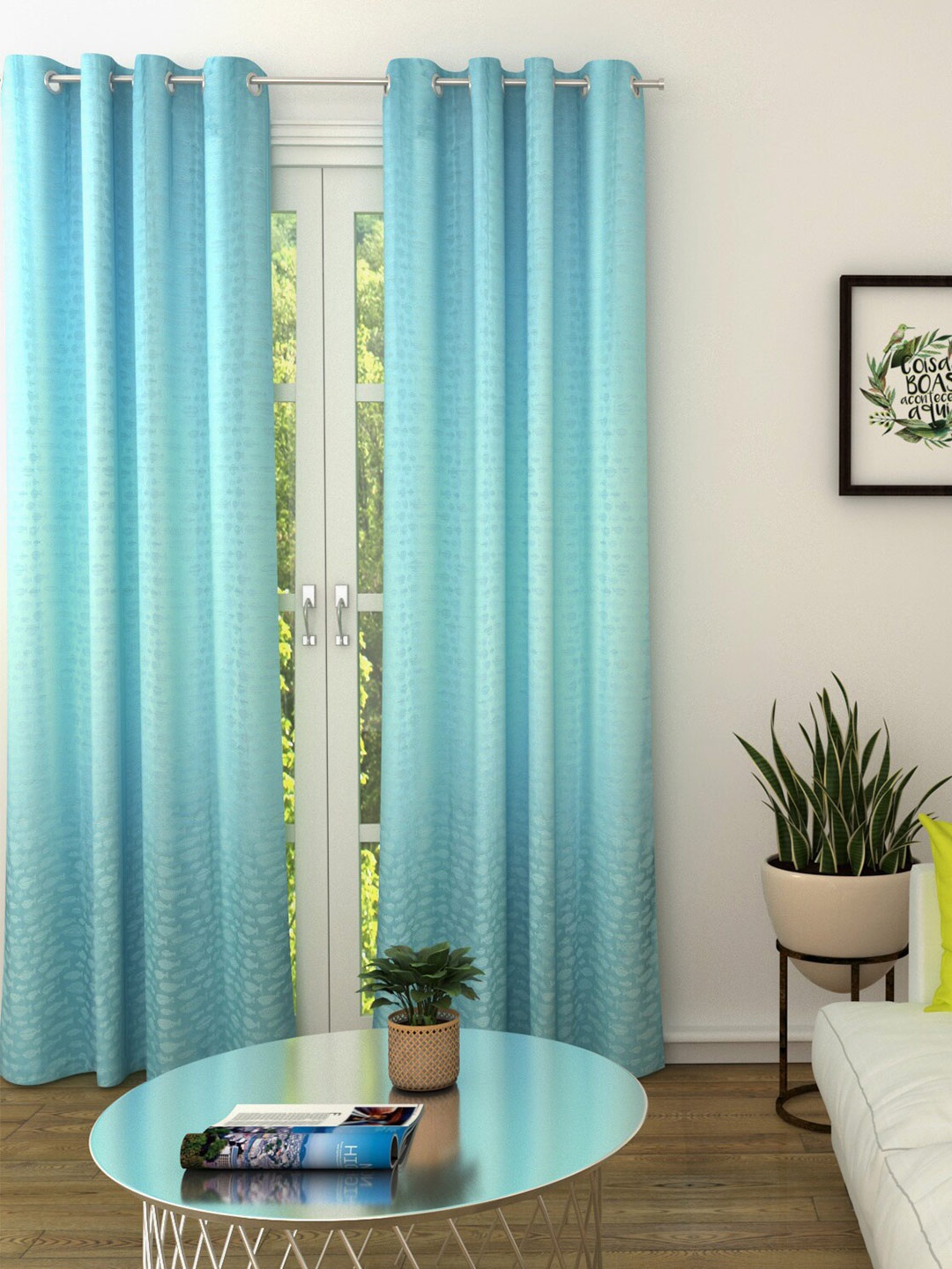 

HomeTown Green Set of 2 Room Darkening Door Curtain