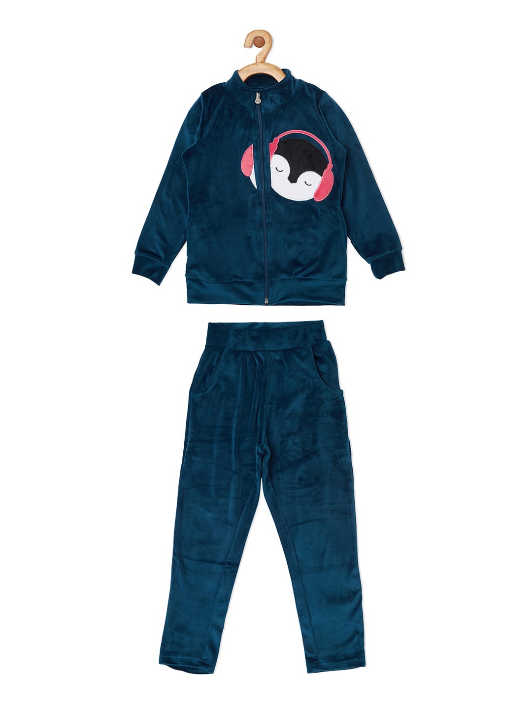 

Sweet Dreams Boys Teal & White Solid Night suit