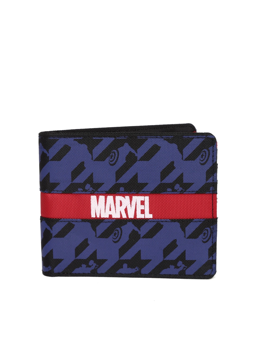 

Kook N Keech Marvel Men Black & Blue Printed Two Fold Wallet