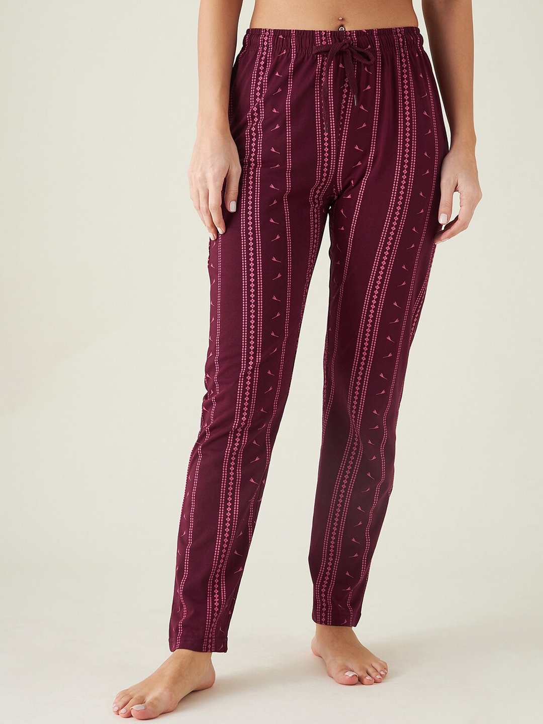 

Modeve Women Maroon Printed Cotton Lounge Pants