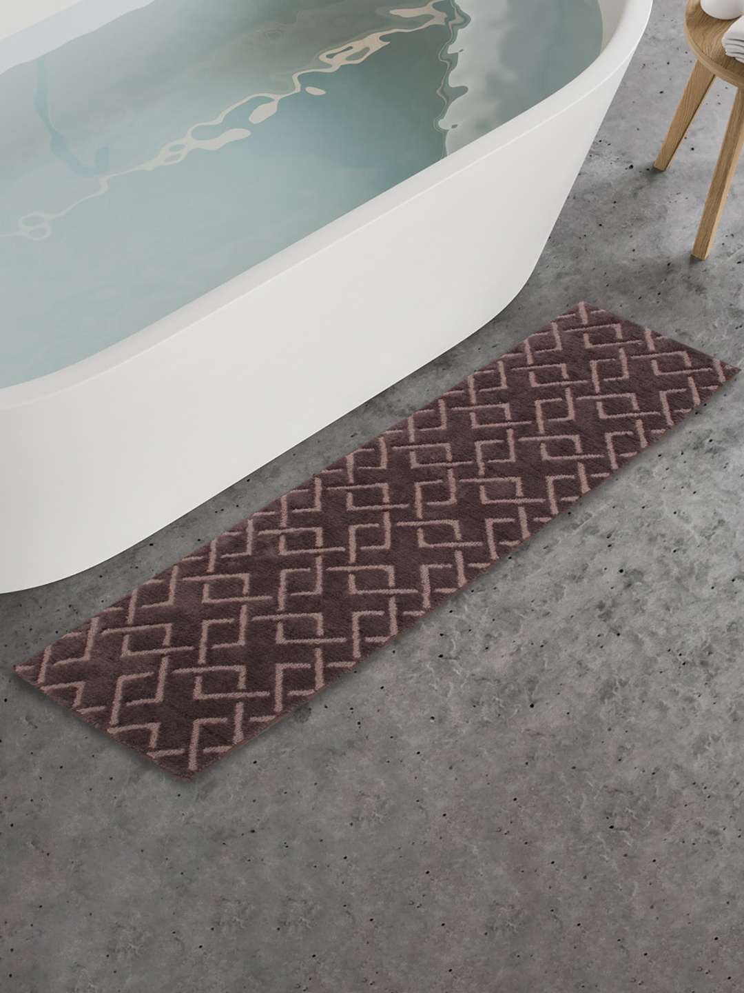 

Home Centre Berlin Brown Textured 110 GSM Rectangle Bath Runner