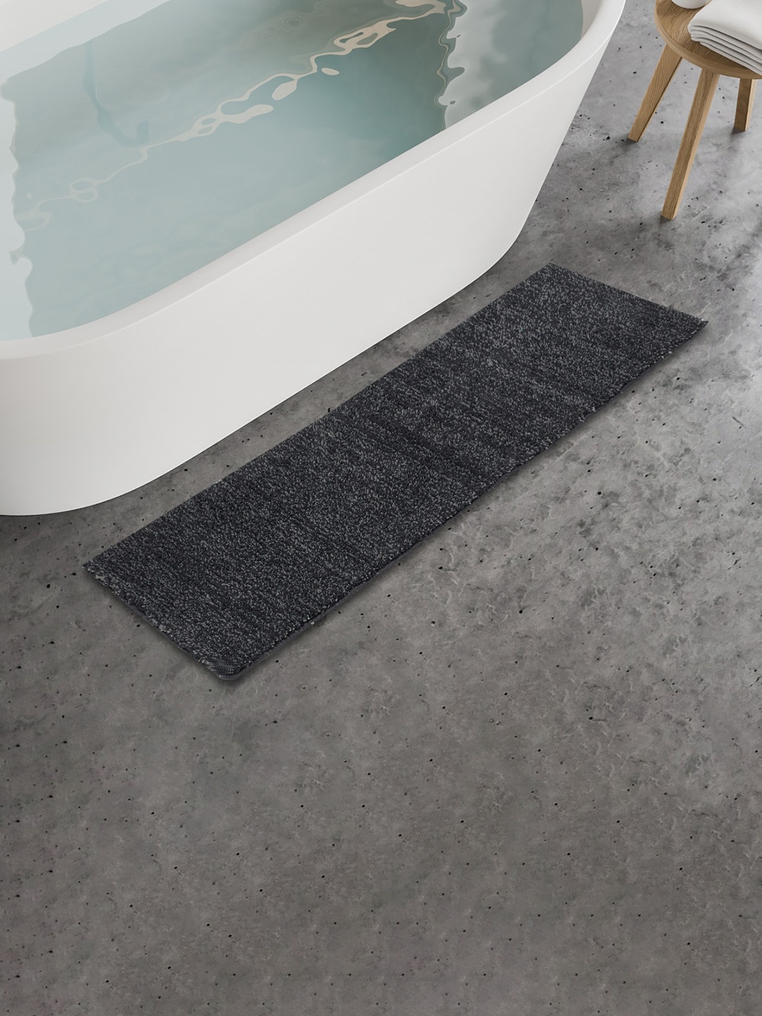 

Home Centre Pristine Black Textured Anti-Skid Bath Rug