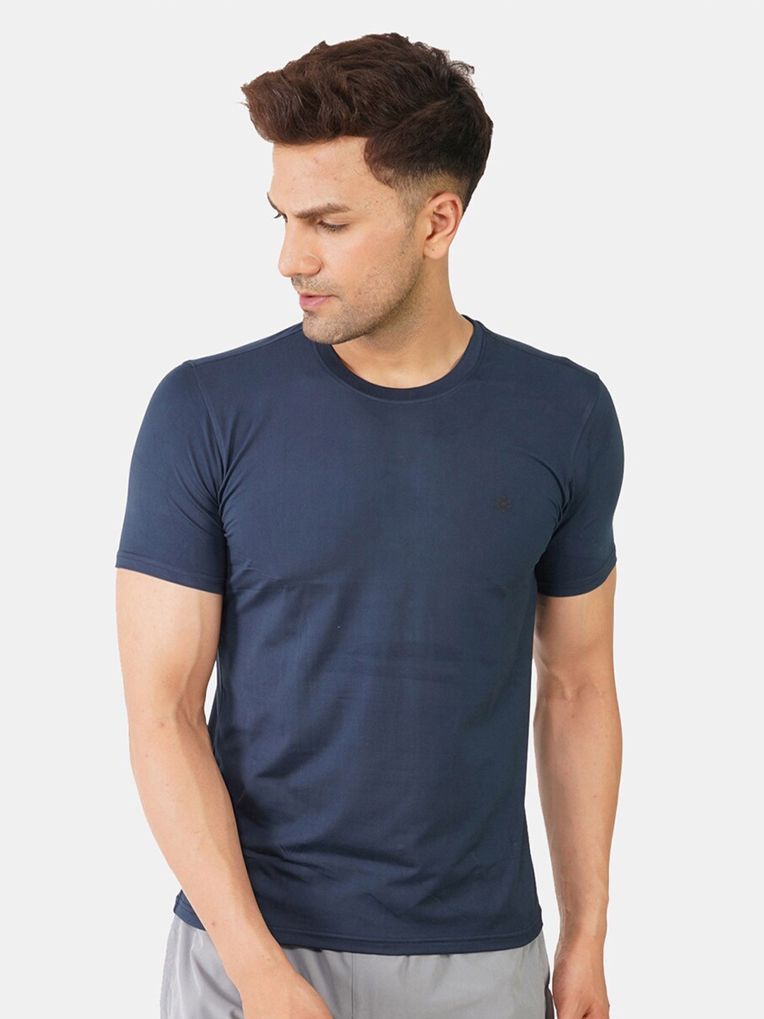 

MEMEN Men Navy Blue T-shirt