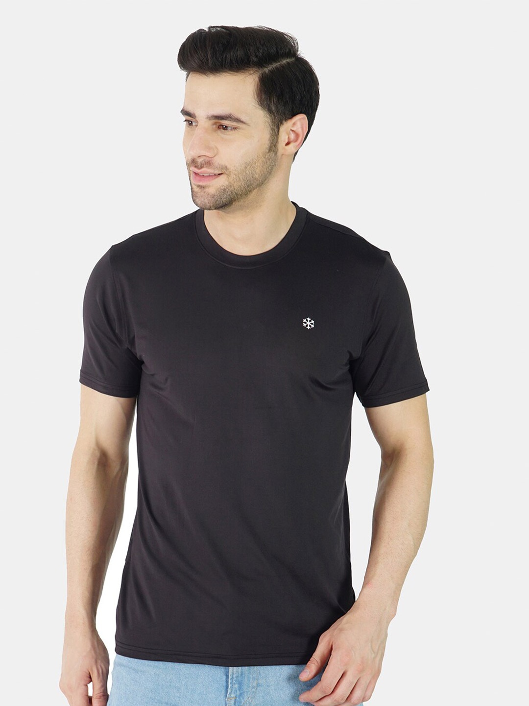 

MEMEN Men Black T-shirt