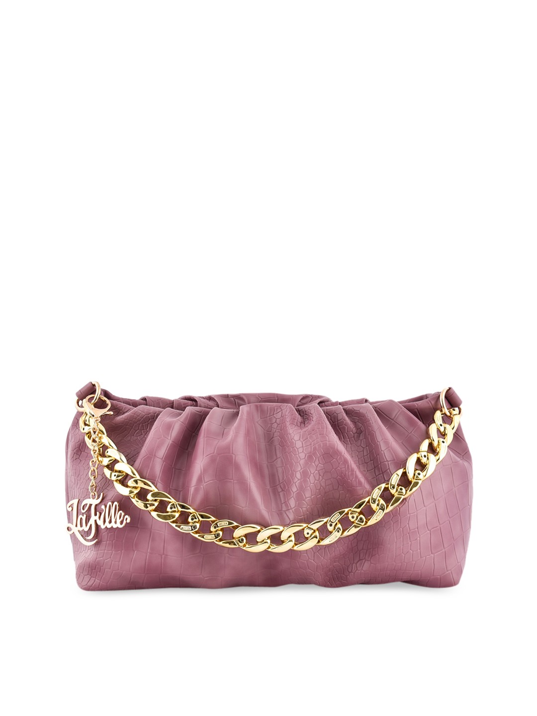 

LaFille Purple PU Swagger Sling Bag with Quilted