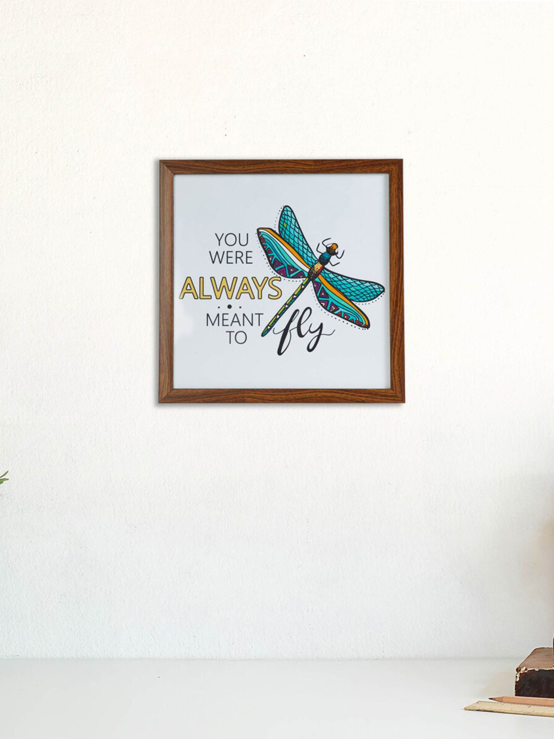 

Home Centre Corsica Dragonfly Brown & Off White Printed Glass Wall Art