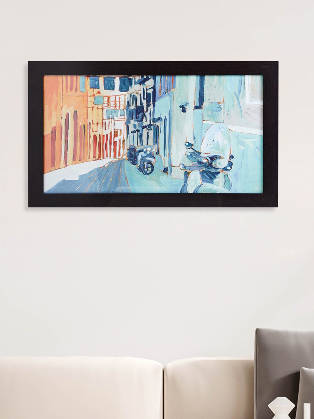 

Home Centre Blue & Black City Shine Printed Wall Art