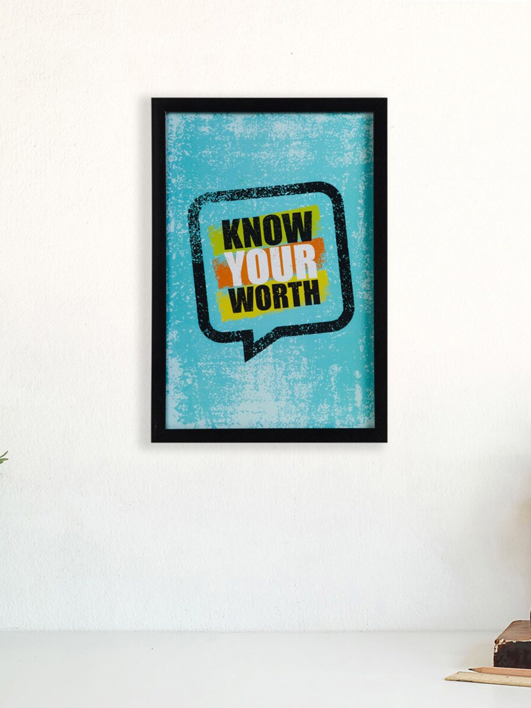

Home Centre Blue & Black Printed Inspirational Wooden Wall Art