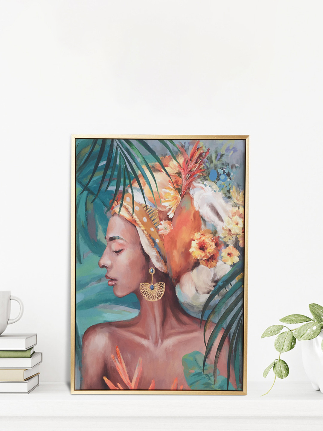 

Home Centre Unisex Blue Women Of Rainforest Printed Wall Art