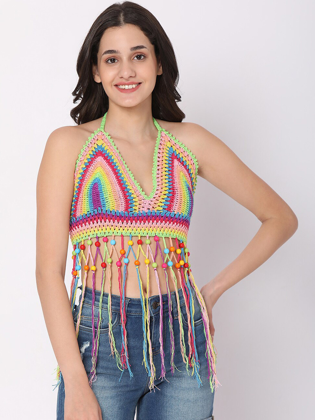 

Smarty Pants Women Yellow & Purple Colourblocked Swim Tops