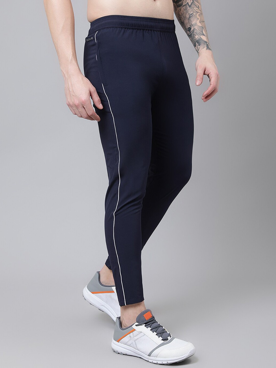 

Dpassion Men Navy Blue Solid Track Pants