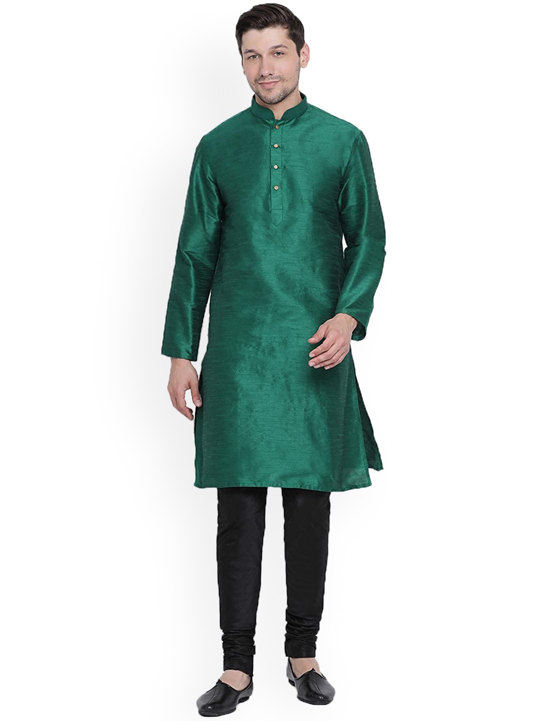 

ROYAL KURTA Men Dupion Silk Kurta with Pyjamas, Green