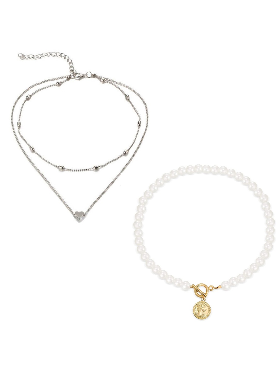 

Jewels Galaxy Gold-Toned & White Gold-Plated Necklace