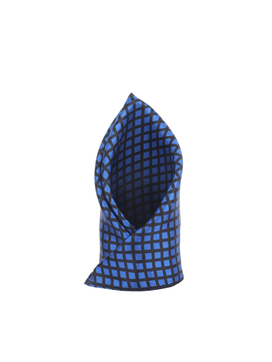 

Alvaro Castagnino Blue & Black Checked Pocket Square