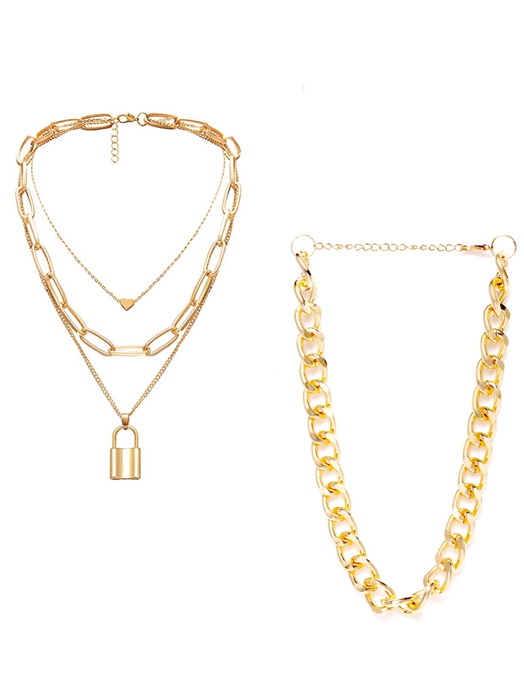 

Jewels Galaxy Women Gold-Toned Gold-Plated Layered Necklace