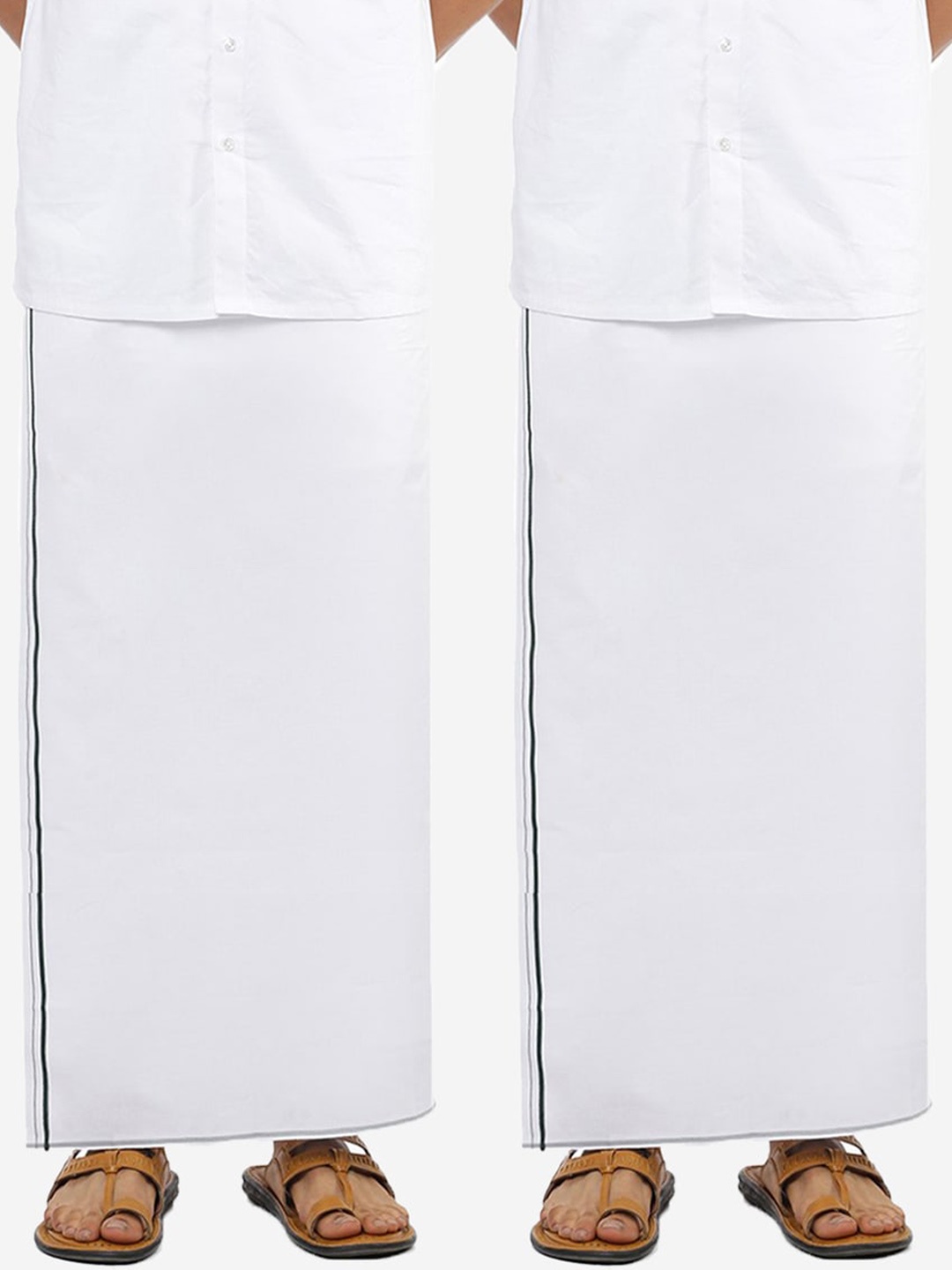 

Ramraj Men White Solid Cotton Dhotis