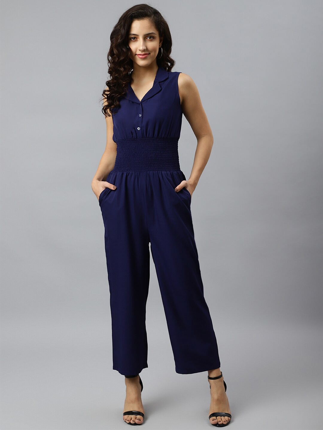 

DEEBACO Blue Culotte Jumpsuit