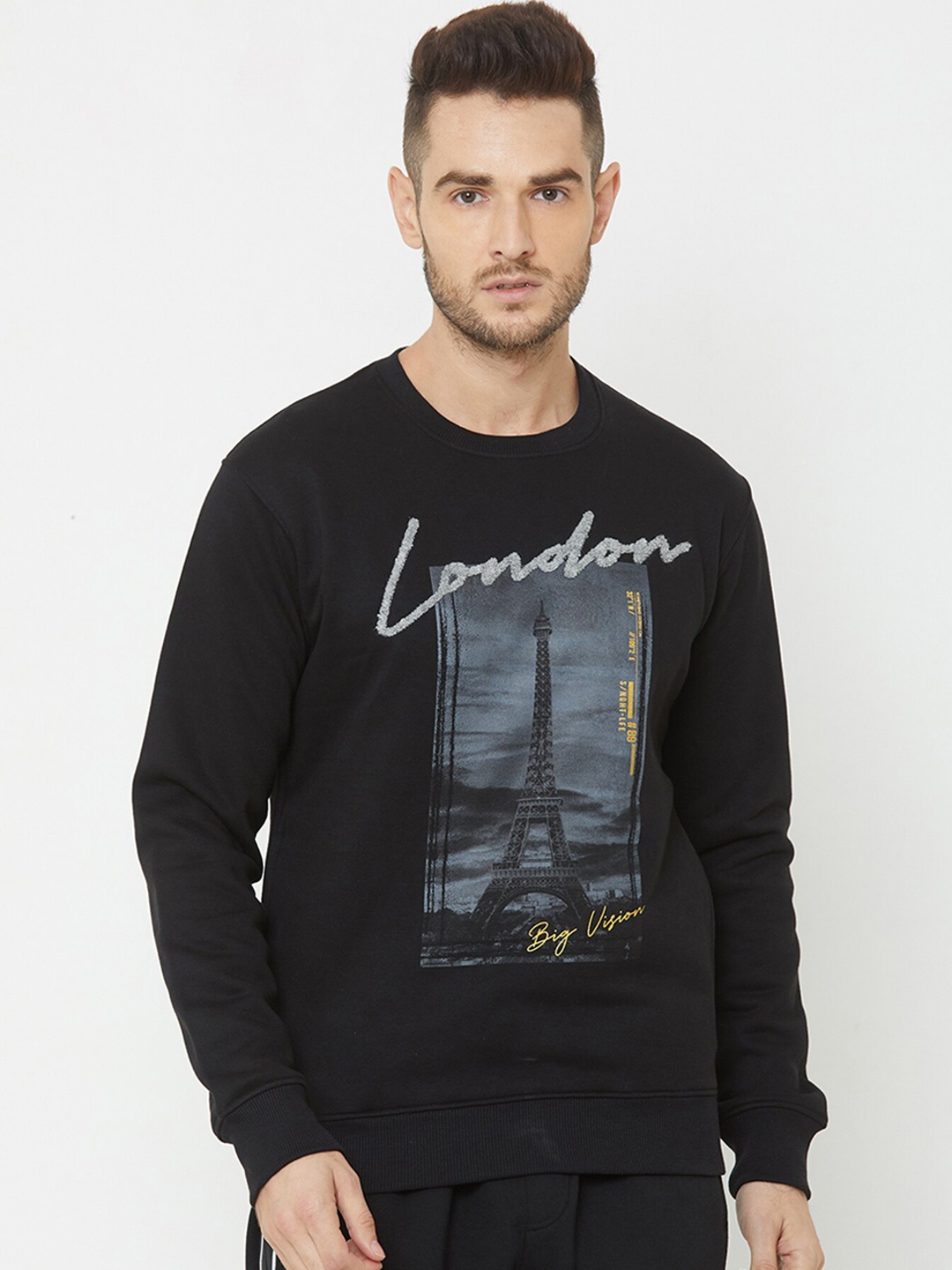 

Sweet Dreams Men Printed Sweatshirt, Black