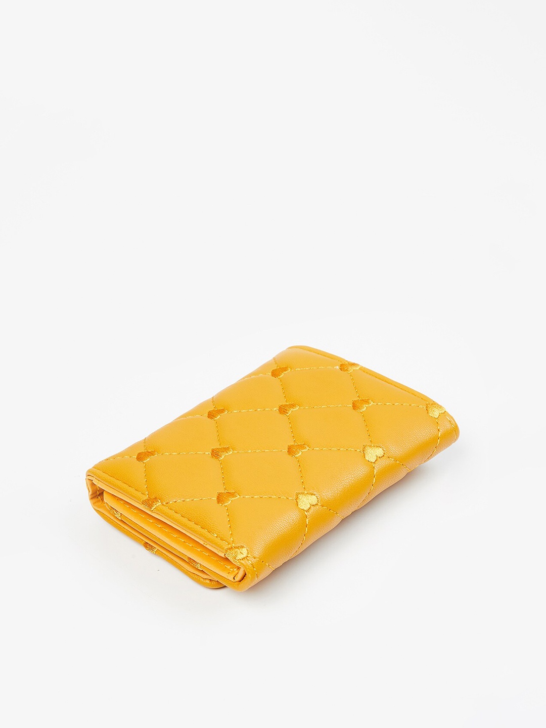 

max Women Solid Bi-Fold Wallet, Mustard