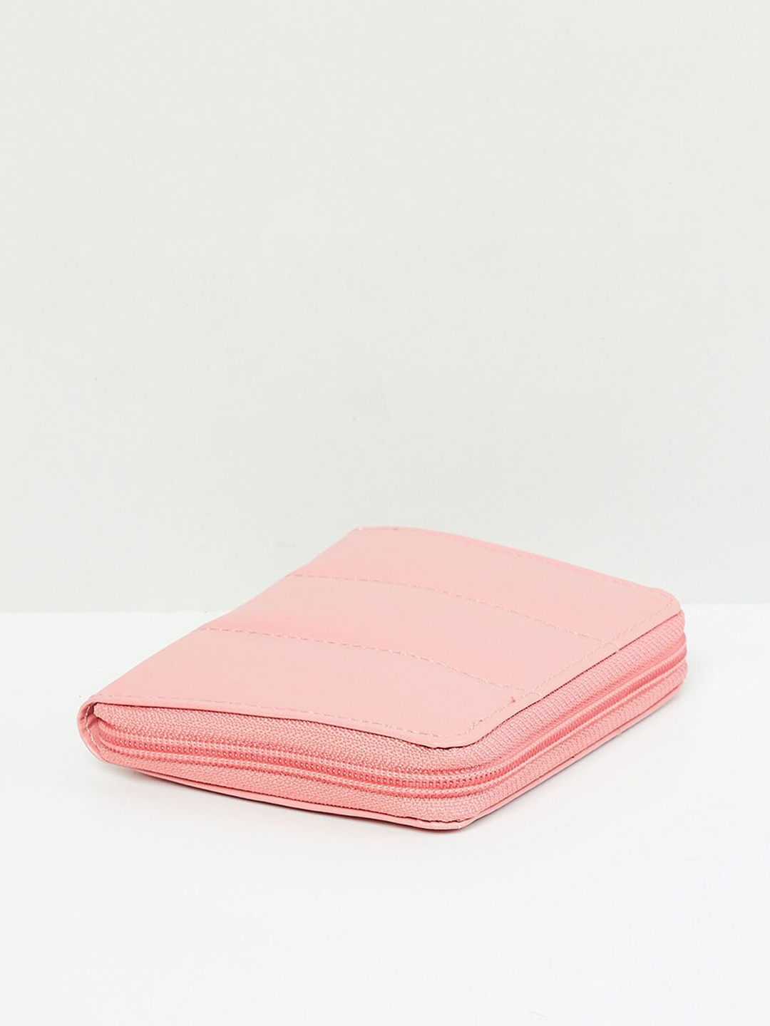 

max Women Solid Compact Zip Around Wallet, Pink