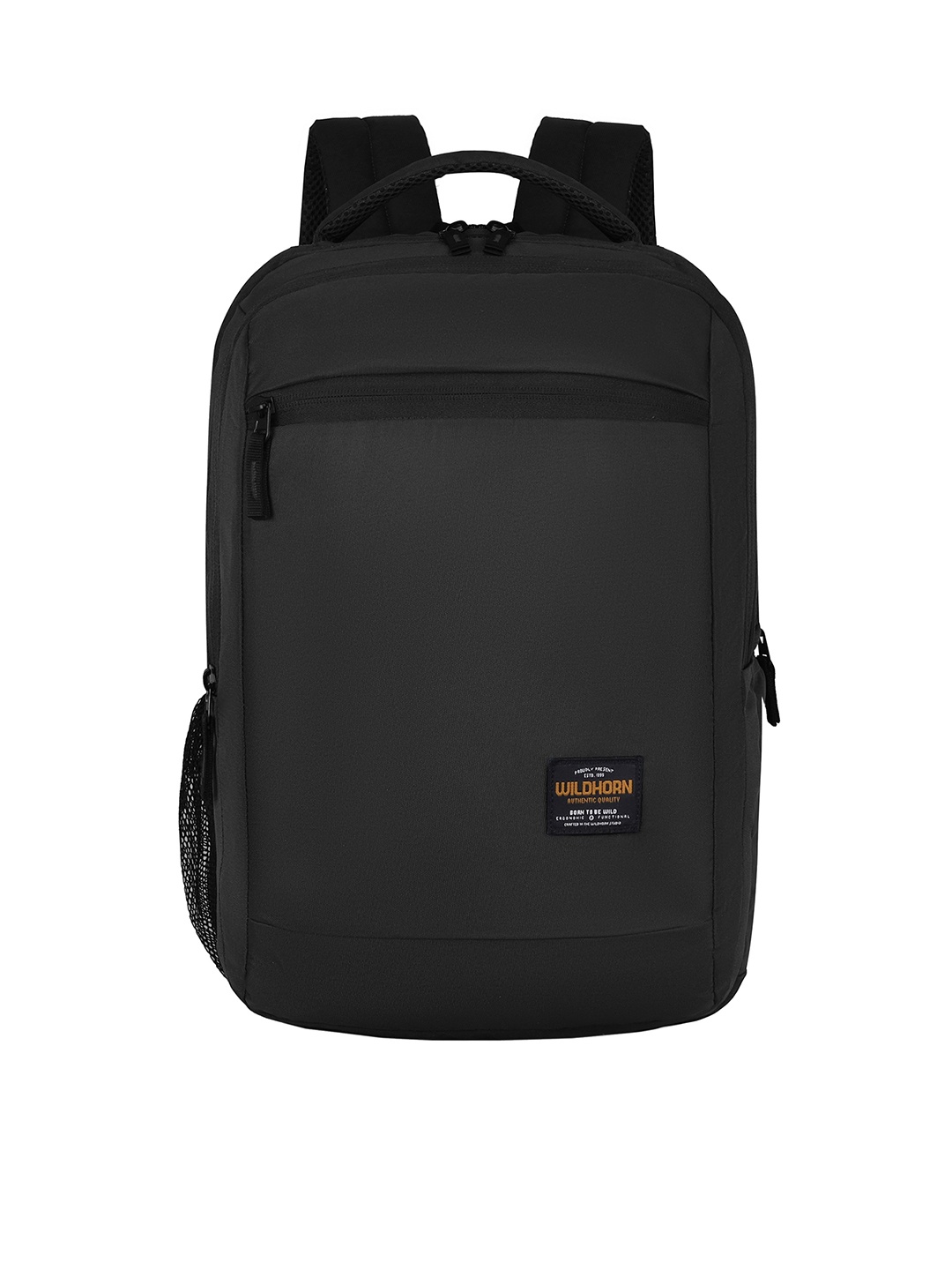 WildHorn Adults Water Resistant Backpack with Compression Straps, Black