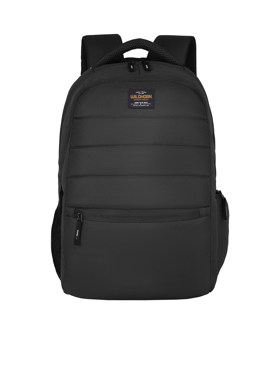 

WildHorn Unisex Black Backpack with Compression Straps