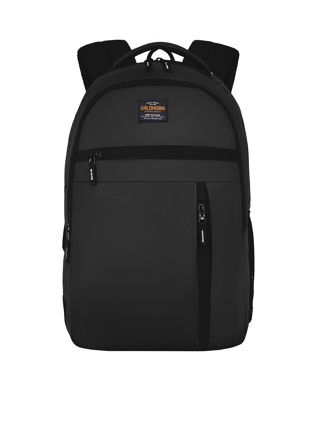 

WildHorn Unisex Backpack with Compression Straps, Black