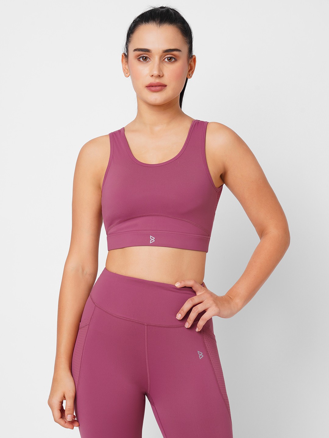 

BODD ACTIVE Pink Solid Workout Bra