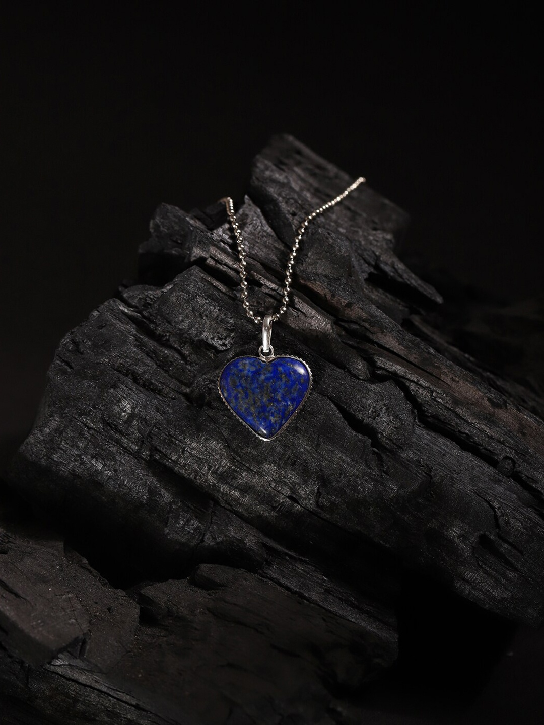 

Ruby Raang Women Silver-Toned & Blue Silver-Plated Handcrafted Chain