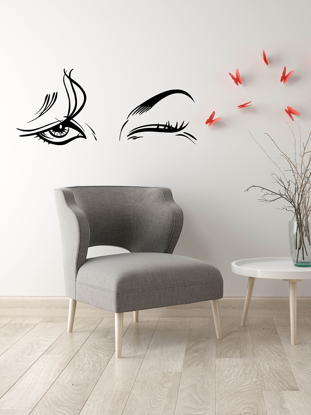 

RANGOLI White & Black Printed Wall Sticker