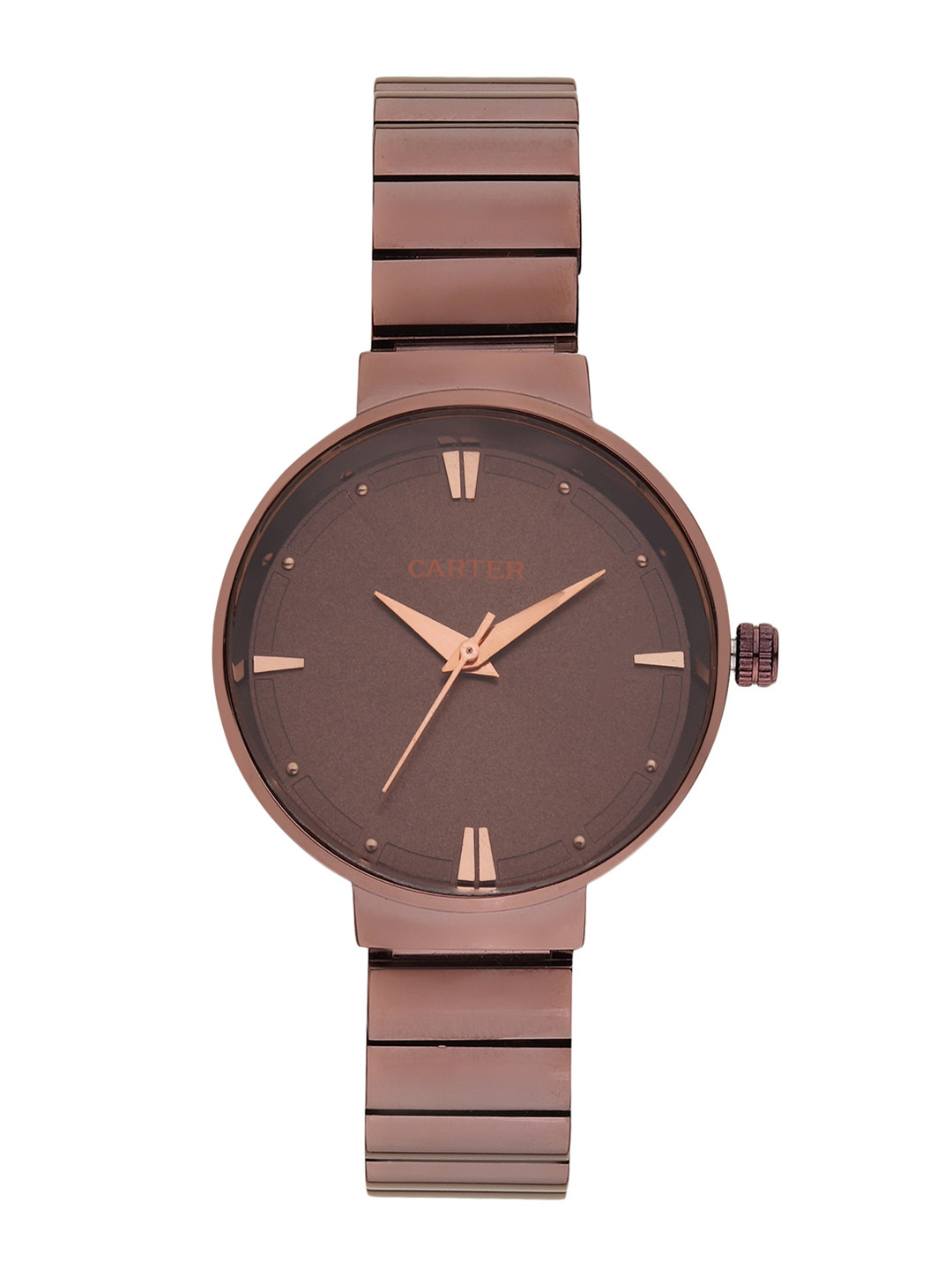 

Sandy D Carter Women Brown Brass Dial & Brown Bracelet Style Straps Analogue Watch SDC-35-BR2