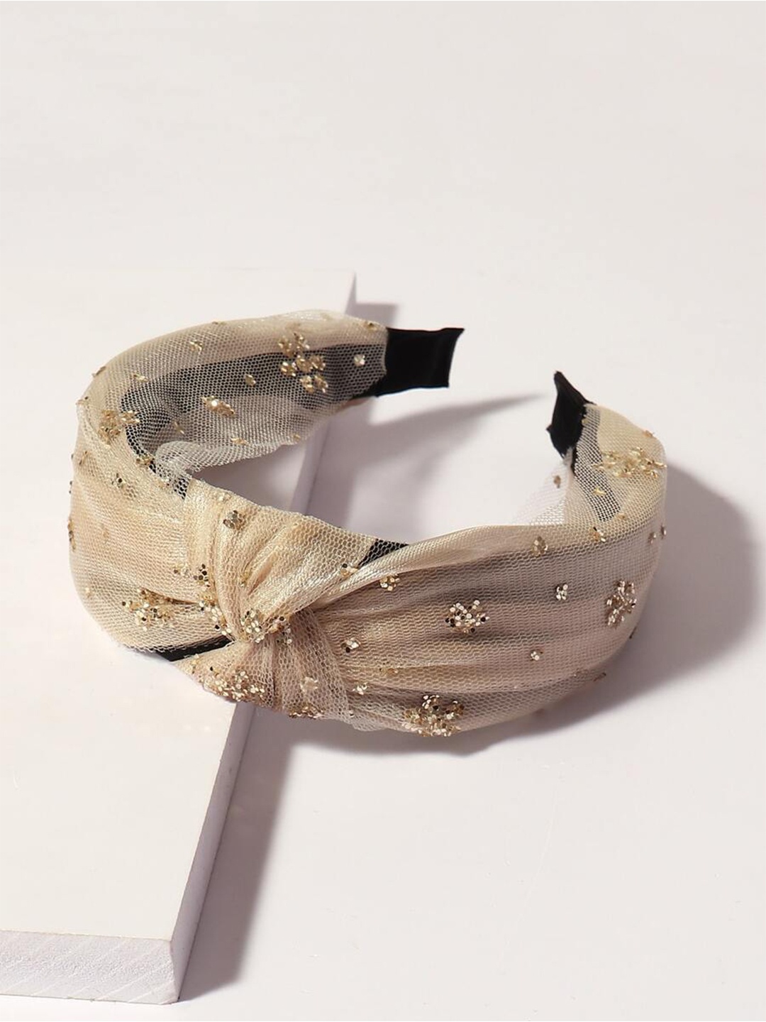 

OOMPH Women Embellished Hairbands, Beige