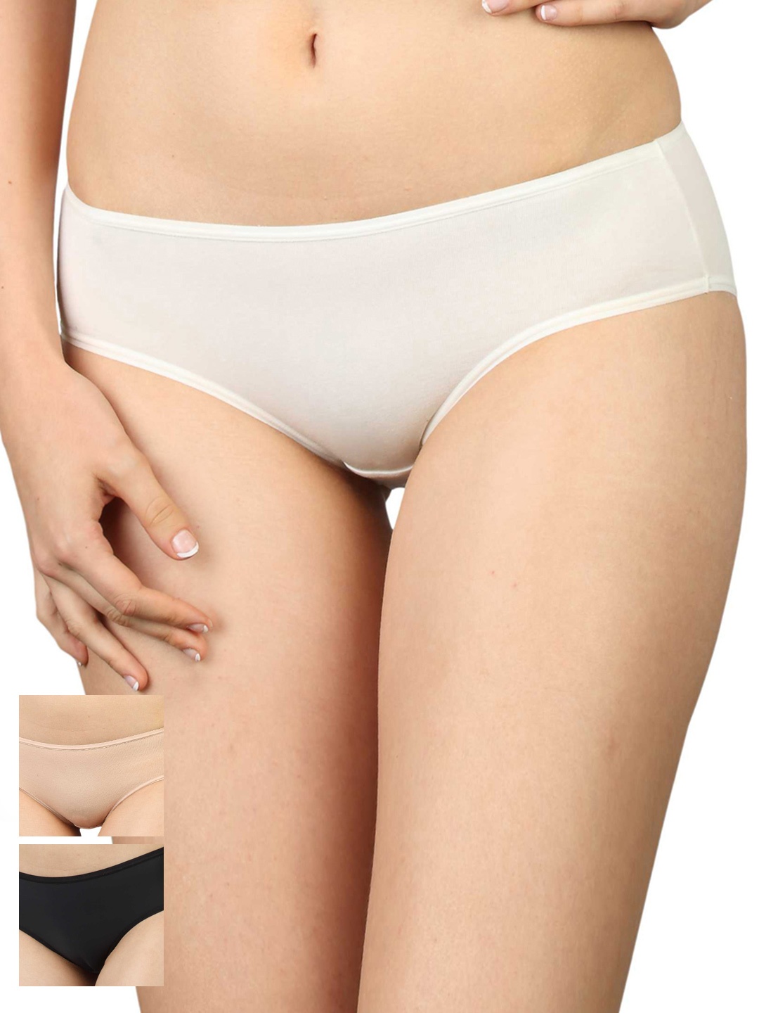 

Triumph Stretty Cotton 80 Medium Coverage Midi Brief - Pack of 3, White