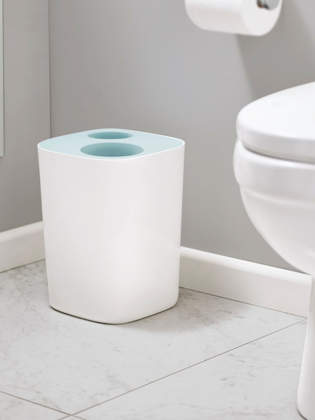 

Joseph Joseph White Split Bathroom Waste Separation Bathroom Bin