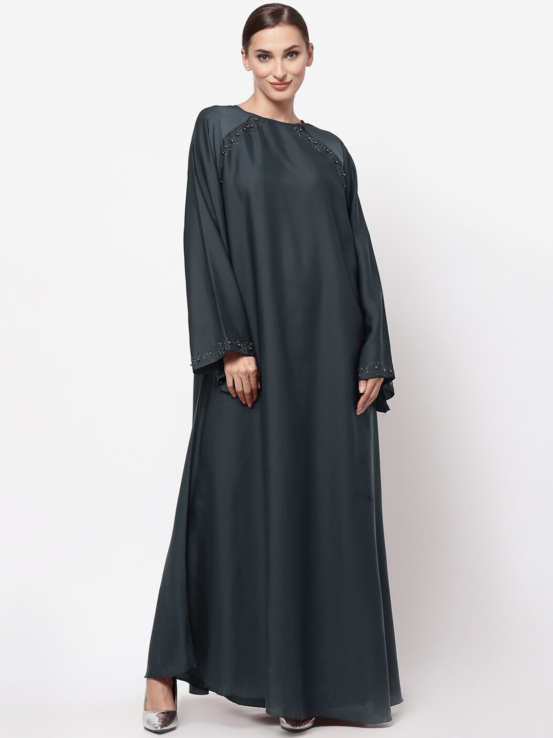 

KLOTTHE Women Grey Embellished Burqas