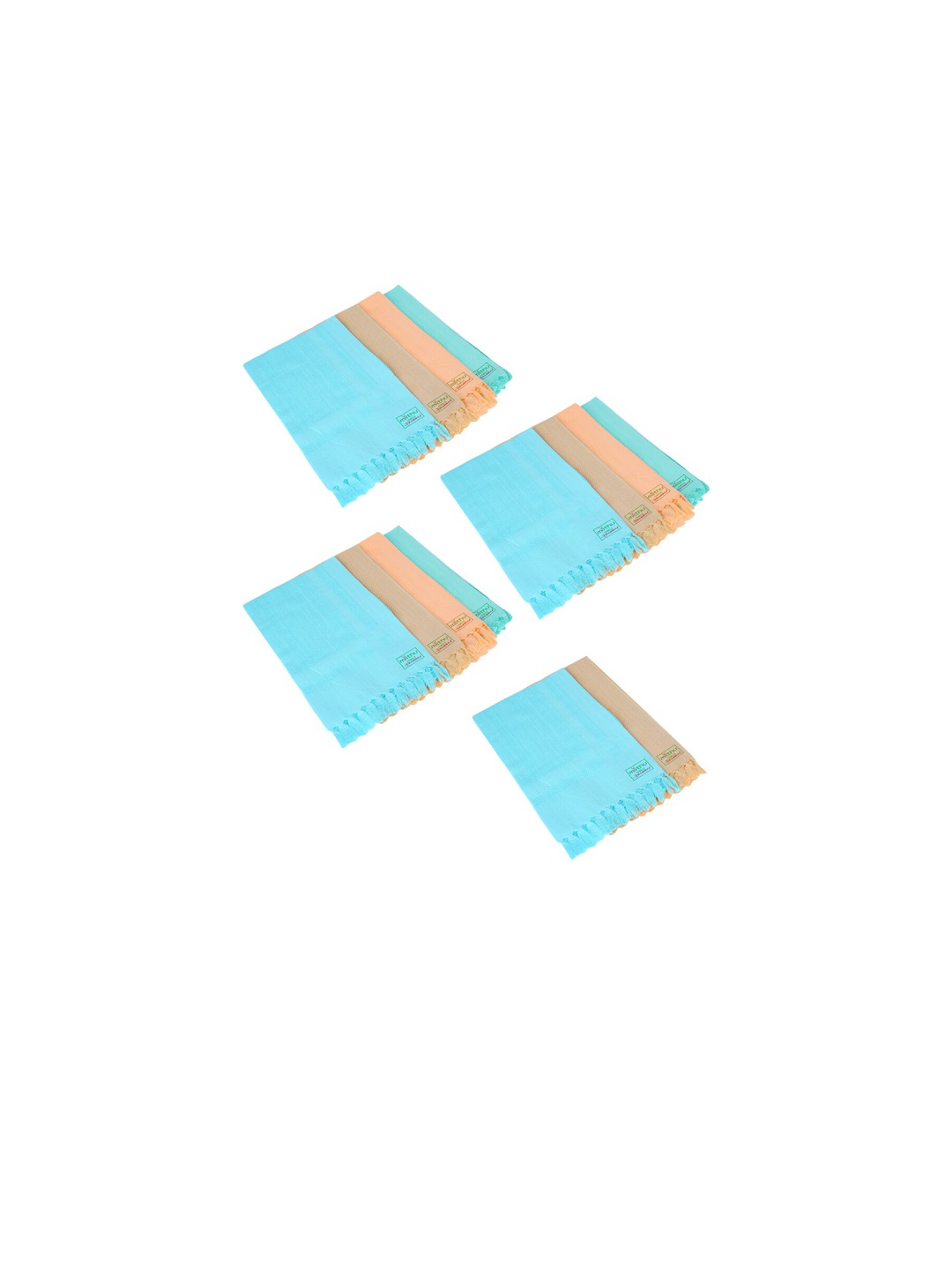 

Ramraj Pack Of 14 Assorted 110 GSM Cotton Towel Set