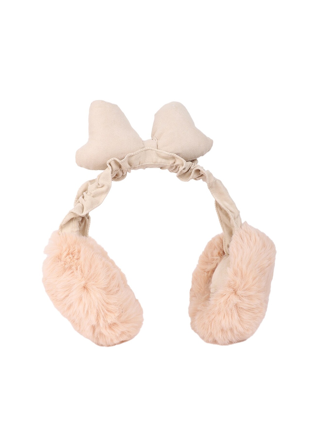 

ELLIS Women Bow Fur Hair Accessory, Peach