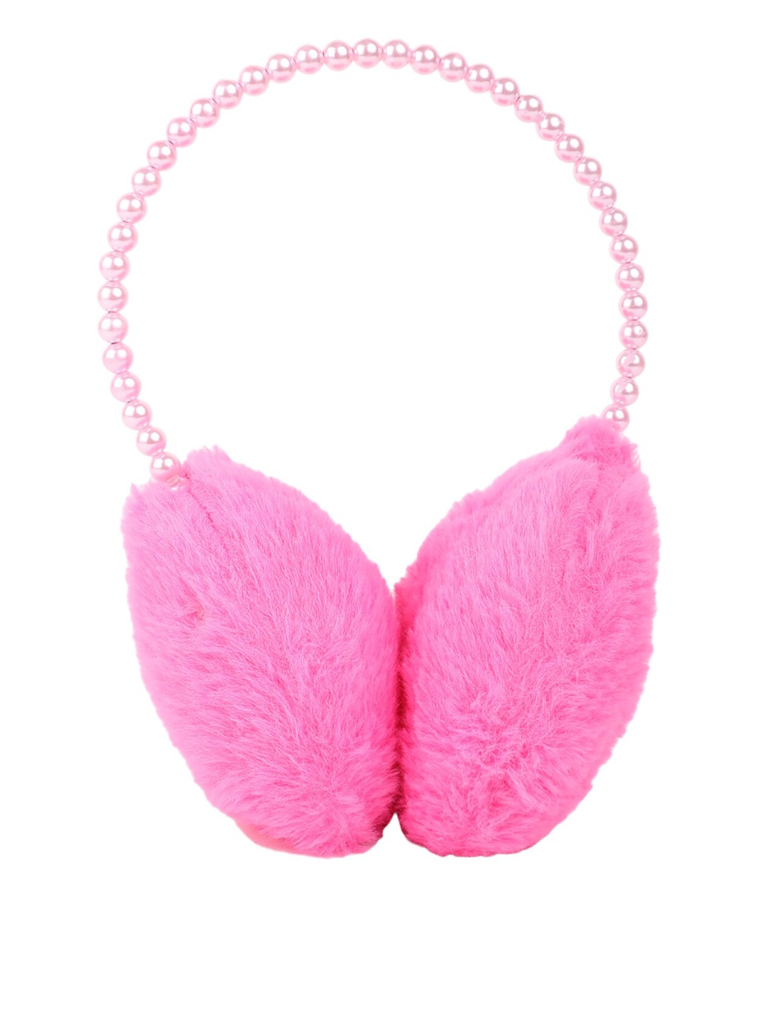 

ELLIS Women Fur Ear Muffs Hairband, Pink