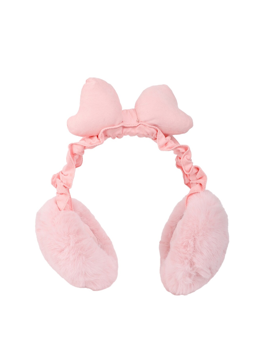 

ELLIS Women Fur Ear Muffs Hairband, Pink