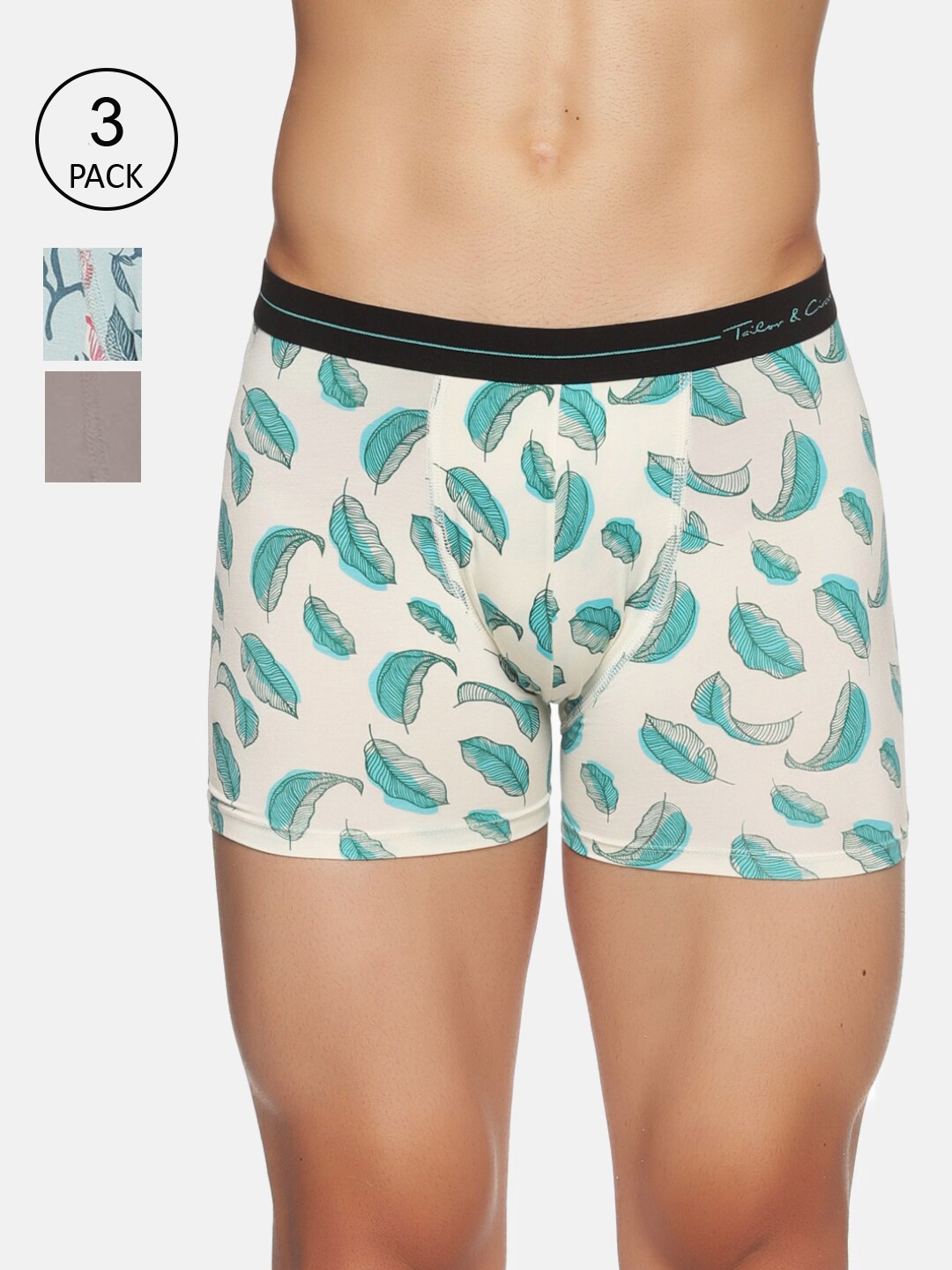 

Tailor & Circus Men Pack Of 3 Printed Anti-Bacterial Trunks BB_3PK_FL_SP_GM, White