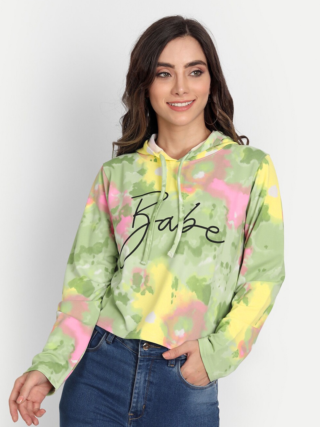 

FRAUTICA Women Green Printed Sweatshirt