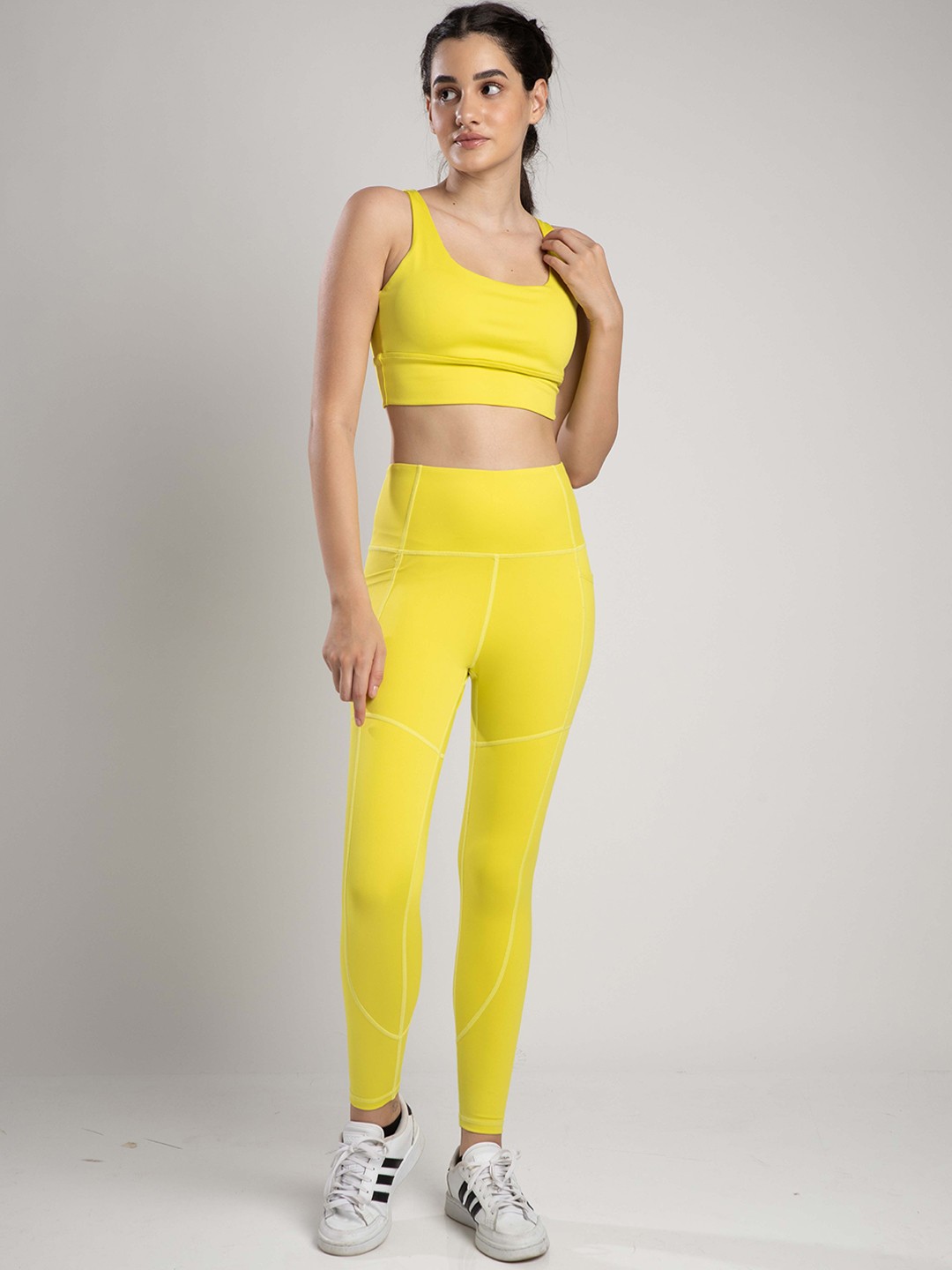 

SKNZ Women Yellow Solid Co-Ords
